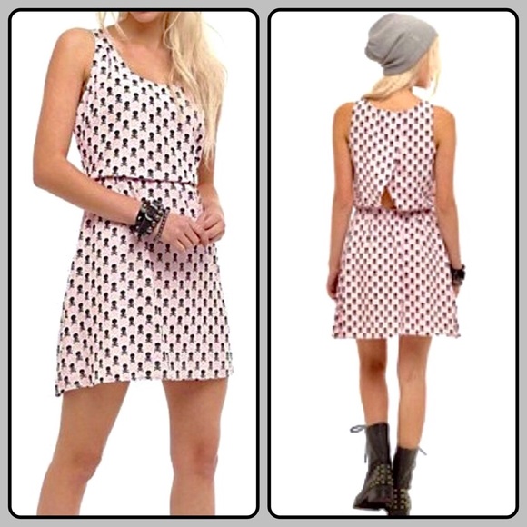 Hot Topic Teenage Runaway Pink Skull Dress Small - Picture 3 of 7